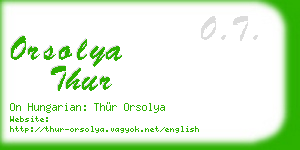 orsolya thur business card